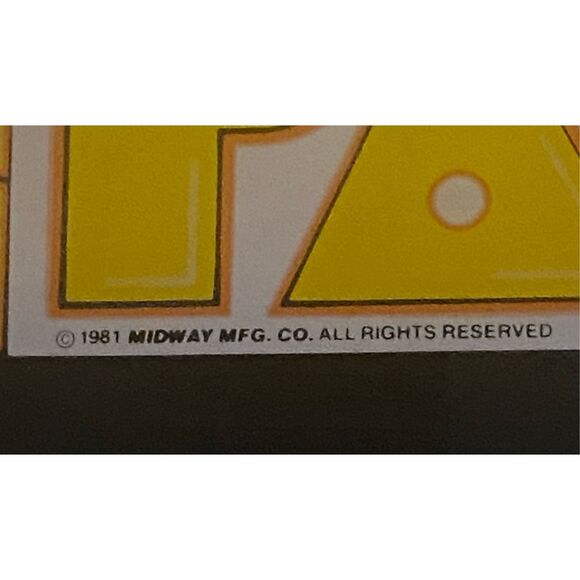 1981 Ms. Pac-Man Midway Arcade Marquee Sign Original Vintage Bally Collectible A - Picture 4 of 5